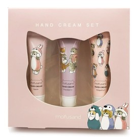Shobido 682694 Mofusond 682694 Hand Cream Set, Set of 3, Gift for Mofusando, Twitter Insta, SNS Cat