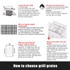 GGC 16 7/8" Grill Grates Replacement for Charbroil 463420508, 463420509,