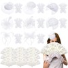 Cuffbow 27 Pcs White Tea Party Accessories for Women Fascinator
