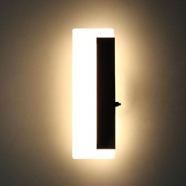Facon Decor 12V RV Vanity Wall Sconce with Switch, Cool Black - Trimmed Minimalist LED Ceiling Light, 12Volts RV Interior Light for RV Motorhome Camper Trailer, Boat