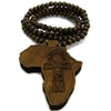 GWOOD Africa with Ankh Wood Pendant and 36 Inch Long