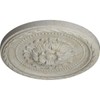 11 1/2"OD x 1"P Palmetto Ceiling Medallion, Hand-Painted Pot of