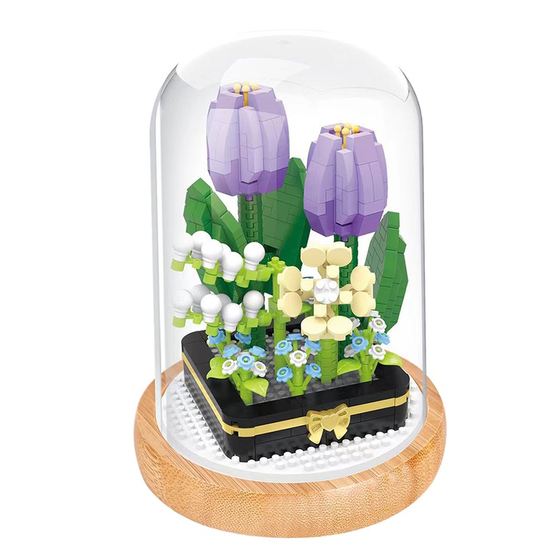 Plant Building Blocks Miniature DIY Building Blocks Bouquet Potted Plants