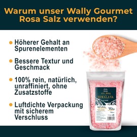 Himalayan Salt, coarse, pink. 100% natural, organic, additive-free, unrefined. Coarse salt with a high content of trace elements. For seasoning and refining. Origin: Pakistan.