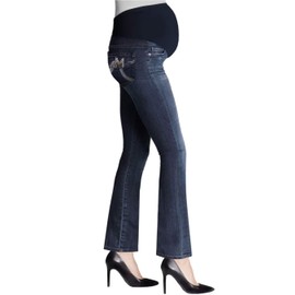 Hybrid & Company Super Comfy Stretch Women's Maternity Bootcut Jeans with Real Pockets PM4645R Medium was S
