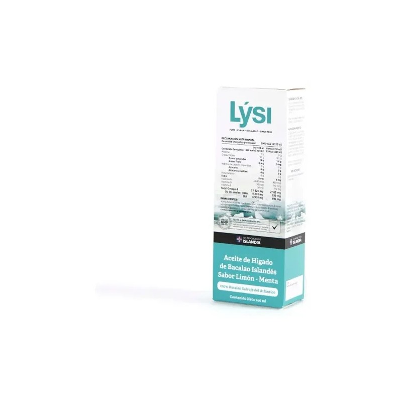 Aceite De Hígado De Bacalao Lysi Omega 3 Limón Menta