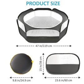 Roobuck Small Animal Playpen – Waterproof Chicken Brooder Box with Zippered Cover – Foldable Indoor Outdoor Small Pet Cage Tent for Rabbits, Guinea Pigs, Hamsters, Chick, Kitten, Puppy