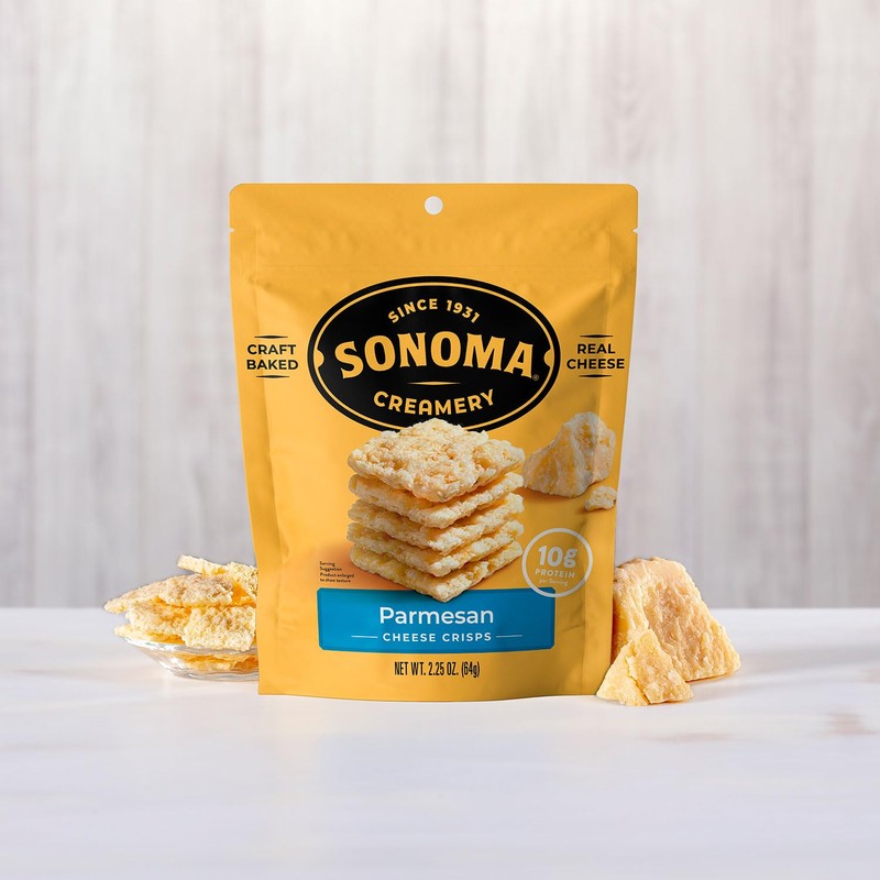 Sonoma Creamery Cheese Crisps, Parmesan, 2.25 Ounce (Pack of 6)