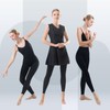 MANZI 2 Pairs Women's Footless Dance Tights Soft Solid Colored