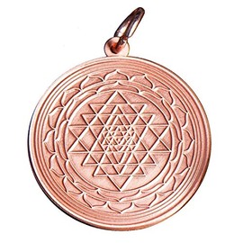 Copper Shri Yantra Pendant Approx 30mm
