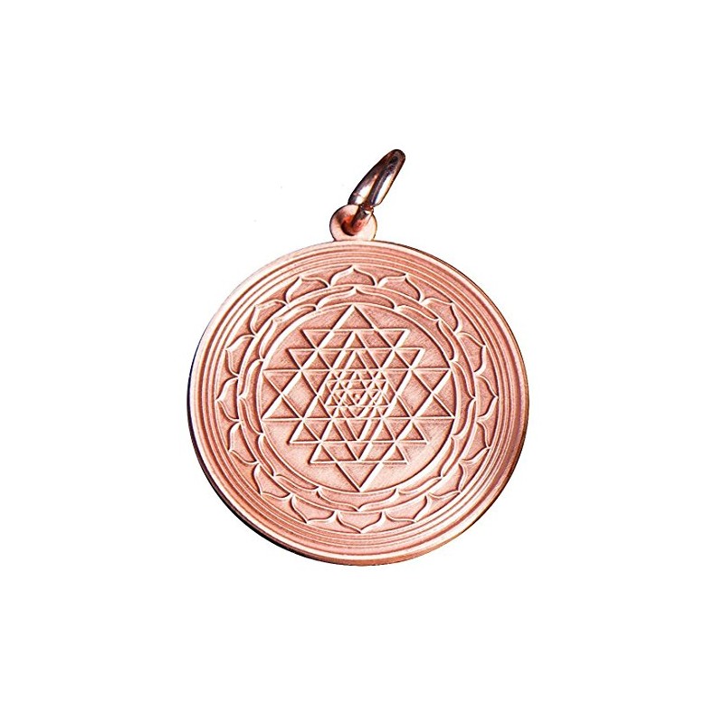 Copper Shri Yantra Pendant Approx 30mm
