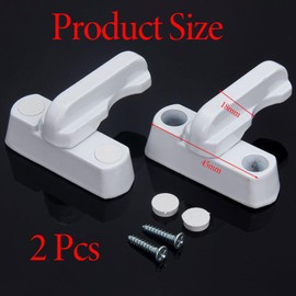 2 Pcs Sash Jammers,Premium Upvc Window Lock,Anti-Theft Window Security Locks,Child Proof Sash Stoppers,Rental Property Windows Locks,for Upvc, PVC,Doors,Windows,Home Security(White)
