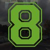 Applicable Pun Varsity Number 8 - Vinyl Decal - Lime