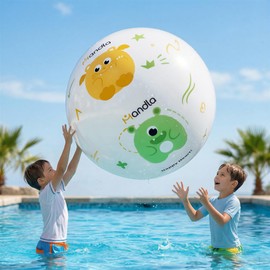 Funscape Kids 31" Giant Beach Ball Toy, Large Inflatable Water Pool Game, Toddler Outdoor Fun Sports Playground Ball, Boys Blow up Backyard Kickball, Outside Summer Party Favor for 3 4 5 6 7 8 Yr Girl