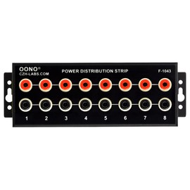 Banana Jack 8 Outlet DC Power Distribution Strip (Without Cable)