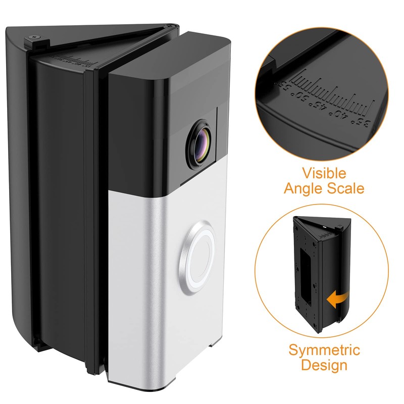 QIBOX Adjustable (30 to 55 Degree) Angle Doorbell Mount Compatible