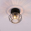 FRIXCHUR Black Modern Semi Flush Mount Ceiling Light Fixture Ceiling