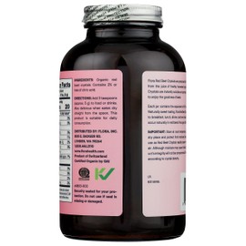 Flora - Organic Red Beet Crystals, Energizing Superfood, Nitric Oxide Booster, Vegan, Equals 5.5 lbs. of Red Beets, Pressed from Fresh Harvested Organic Beets, 7-oz. Powder