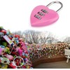 Pink Love Heart Shape Combination Padlock for Girls Women, Mini