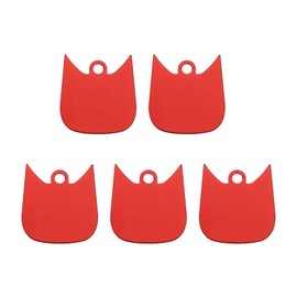 sourcing map Metal Cat's Head Tags Stamping,Red Blank Dog Tags DIY Engraving Blank Tags Aluminium for Pet Dog ID Tags,Pendant Decoration,Craft Tags,Pack of 5