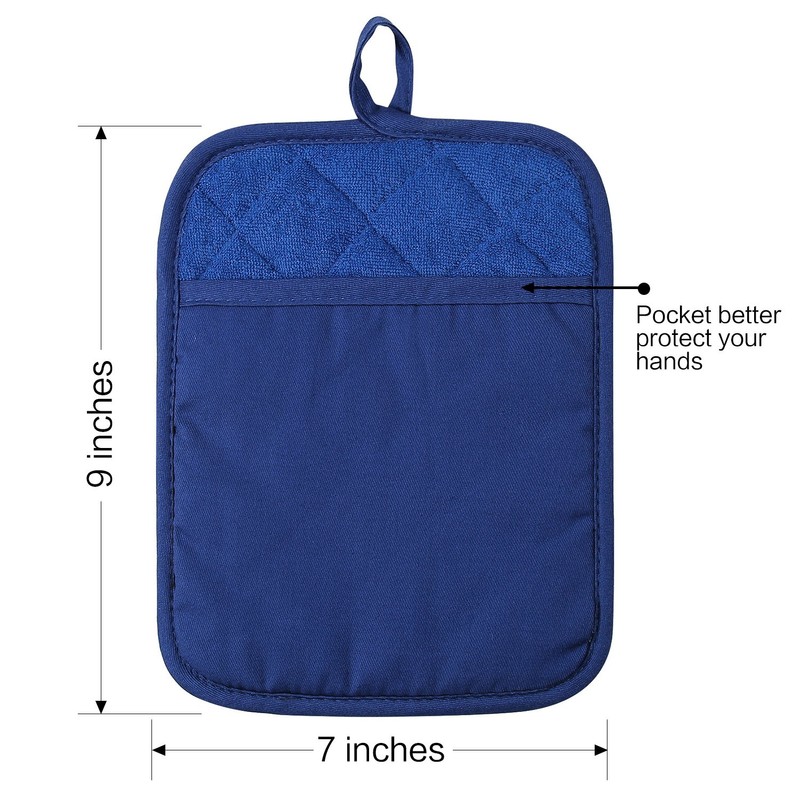 Lifaith 100% Cotton with Silicone Kitchen Everyday Basic Pot Holder