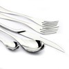 JANKNG 20-Piece 18/10 Stainless Steel Serrated Steak Knife Flatware Set,