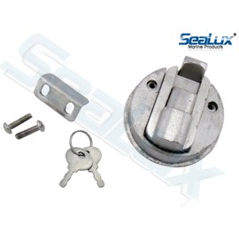 SeaLux Marine 2-3/8" Locking Slam Pull Latch Lift for Hatch and Drawer 316 Stainless Steel with 2 Keys