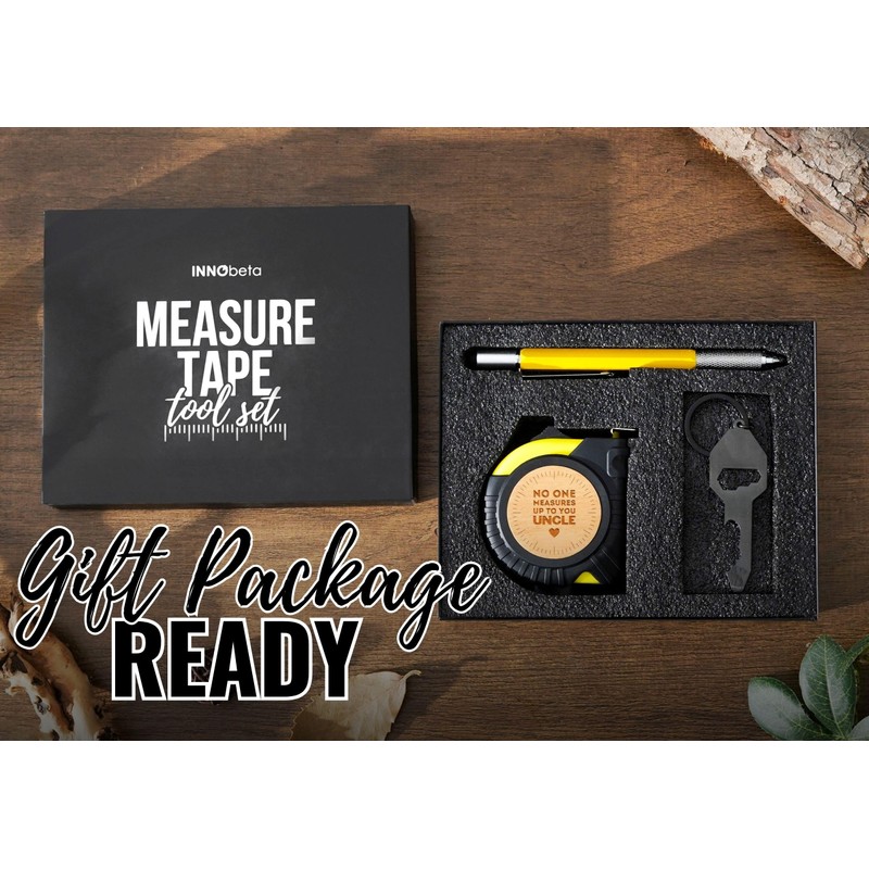 INNObeta Uncle Gifts Tool Set, 16-Foot Easy Read Retractable Tape