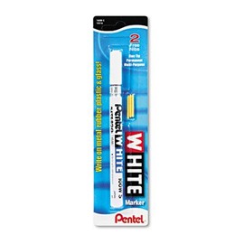 Pentel Permanent Marker, Fine Point, White