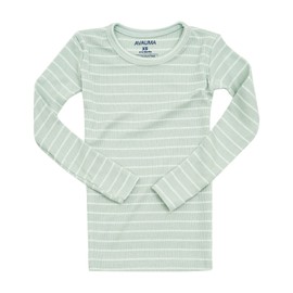 AVAUMA Conjunto de pijama con estampado de rayas para bebés y niñas, ajuste cómodo, para el estilo de la vida diaria, L-menta, 12-24 Meses