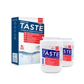 Clear Choice Taste Filter Replacement for GE MWF GWF Filter Compatible with WF287 EFF-6013A FMG-1 FMG1 Refrigerator Water Filter, NSF/ANSI 42, Box of 2, Made in the USA