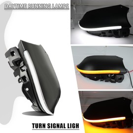 ZDEERAOTO LED Rear Side Mirror Light DRL Amber Sequential Turn Signal Lamp 2 in 1 Function Feature Kit for Toyota Corolla 2020 2021 2022 2023 2024 OEM Trim Accessories