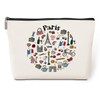 Paris Lovers Gift Makeup Bag Cosmetic Bag, Paris Travel Gift