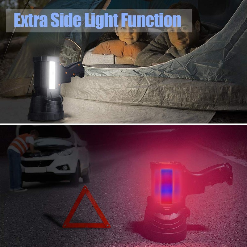 YIERBLUE Rechargeable Spotlight, Super Bright 100,000 High Lumen LED Handheld
