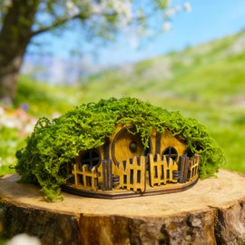 JULEASEL Mosswood Mini Treehouse for Indoor Plant Pots, Fairy Gardens