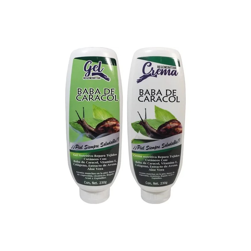 Crema Y Gel Baba De Caracol Cara Cuerpo, Elimina Manchas