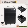 DEVAISE 3 Drawer File Cabinet with Combination Lock, Fully Assembled