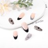 Sethexy Abstract Stiletto False Nails Nude Pink Nails Stick On