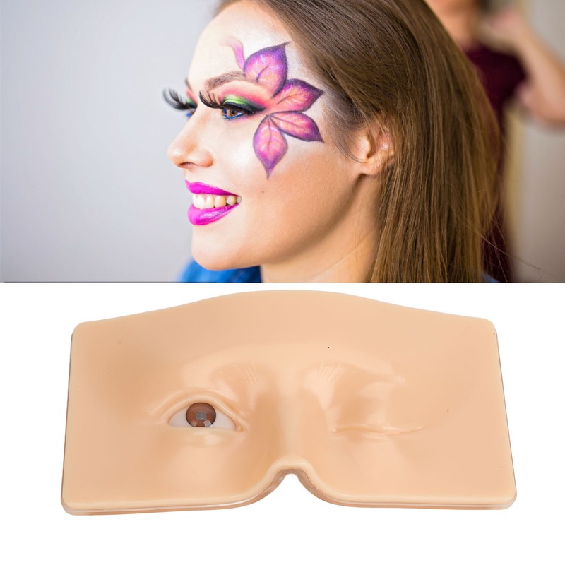 3D Silicone Makeup Practice Face Board with 20ml Cleansing Oil