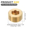sourcing map 2Pcs Brass Pipe Plug Fitting, 1" NPT Male