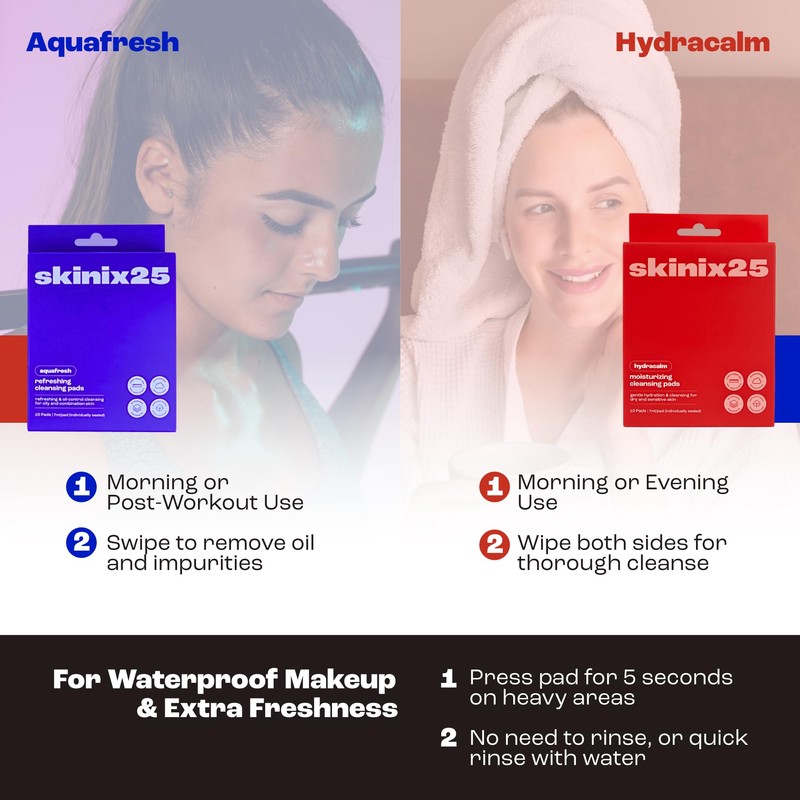 skinix25 Skinix25 Hydracalm & AquaFresh Cleansing Pads C 6-Pack Combo