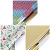 LaRibbons Foil Christmas Wrapping Paper Rolls with Gridlines, Christmas Tree
