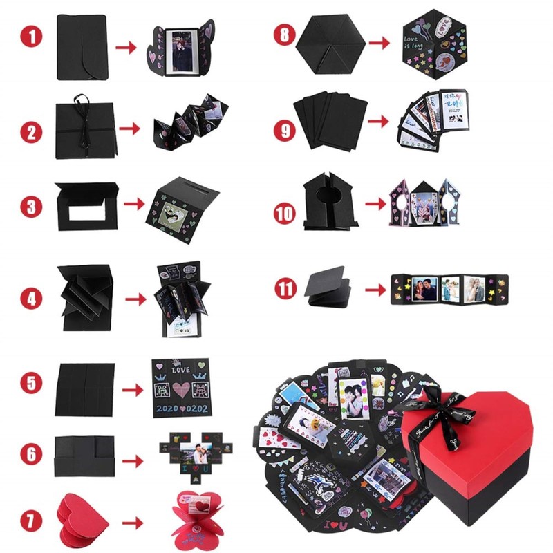 Donboly Surprise Box Creative Explosion Box DIY Gift Scrapbook and