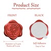 Yoption Rose Wax Seal Stickers, 50 Pack Metallic Red Self