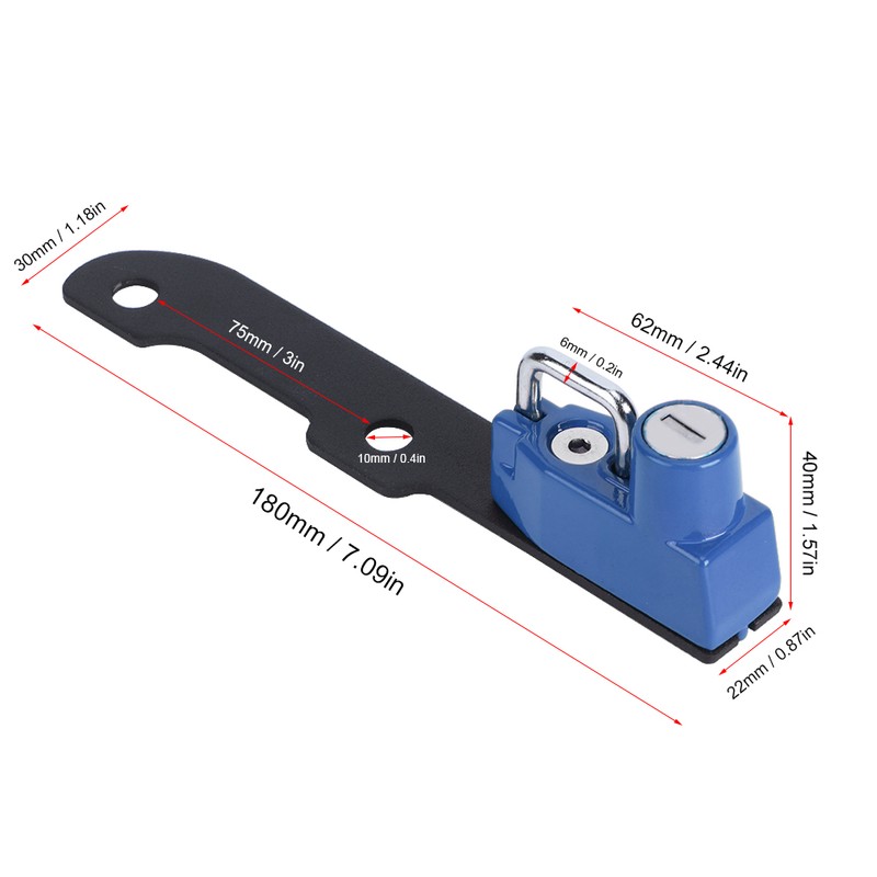 Motorcycle Modification Aluminum Alloy Helmet Lock Mount Hook Fit for