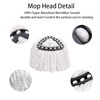 4 Pack Spin Mop Replacement Heads with 1 Rotating Mop