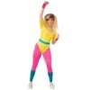 Bristol Novelty AF119S 80s Aerobics Girl Costume, Women, Multi-Colour, Small