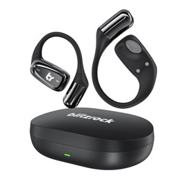 BlitzRock Open Ear Kopfhörer Bluetooth 5.4, Kopfhörer Kabellose Bluetooth Sport mit Ultradünne und Bequeme Ohrbügel, Klarer Anruf, IPX7 Kabellose Earbuds, Schnellaufladung, Schwarz