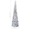 vidaXL 6 ft Silver Pop-up PET Christmas Tree – Lightweight,