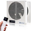 8" Room to Room Fan with Remote, Reversible Through Wall